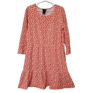 Girl's size 7/8 Forever 21 salmon colored dress w/ 3/4 length sleeves